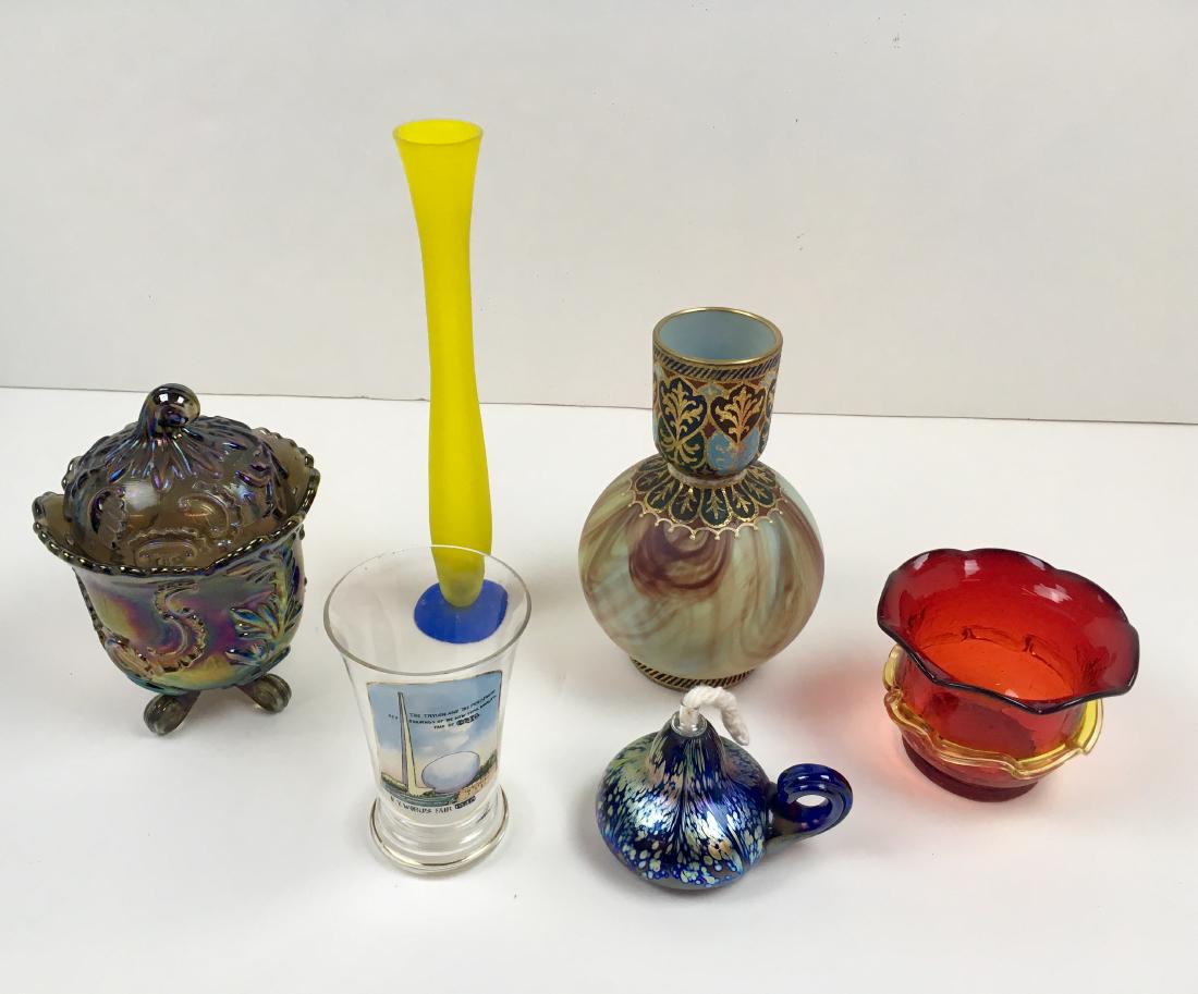 SIX PCS OF VINTAGE DECORATIVE & COLLECTIBLE GLASS (1 of 14)