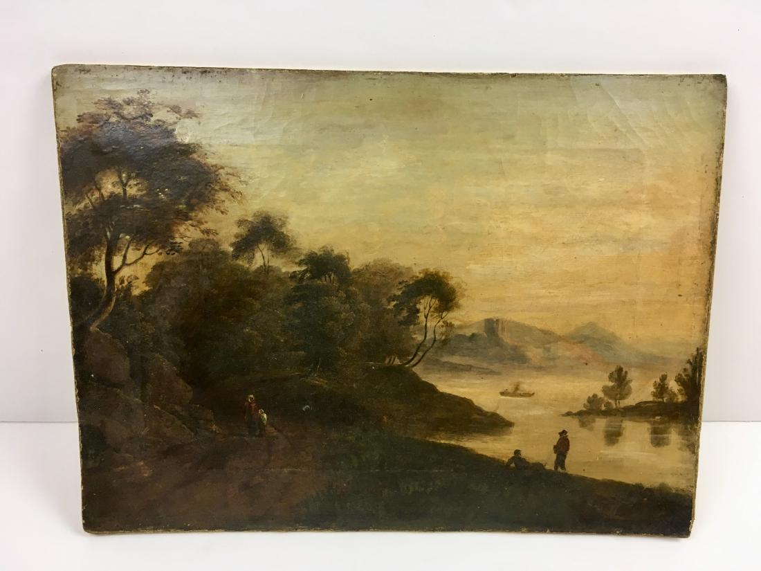 ANTIQUE OIL ON CANVAS MOUNTED ON FOAM BOARD (1 of 7)