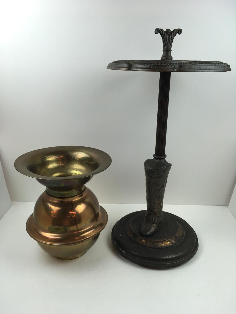 WESTERN STYLE SMOKING STAND & SPITTOON (1 of 13)