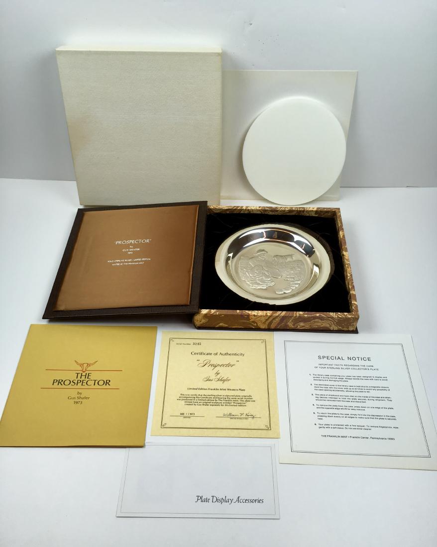 1973 FRANKLIN MINT STERLING "PROSPECTOR" PLATE (1 of 12)