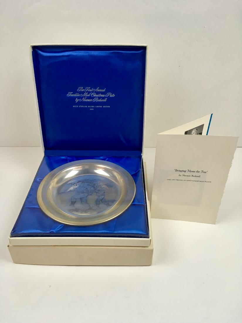 1ST ANNUAL FRANKLIN MINT STERLING PLATE - ROCKWELL (1 of 11)