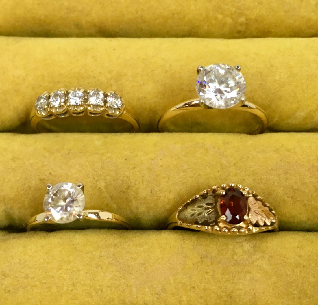 4 GOLD RINGS - THREE 14K AND ONE 10K (1 of 14)