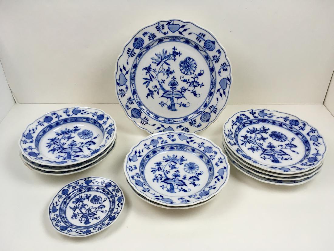 ELEVEN PCS OF BLUE ONION CHINA (1 of 11)