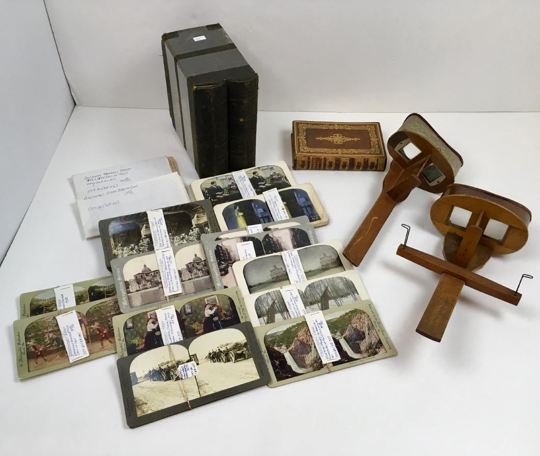 ANTIQUE STEREOSCOPES, STEREO CARDS & BOOK (1 of 20)