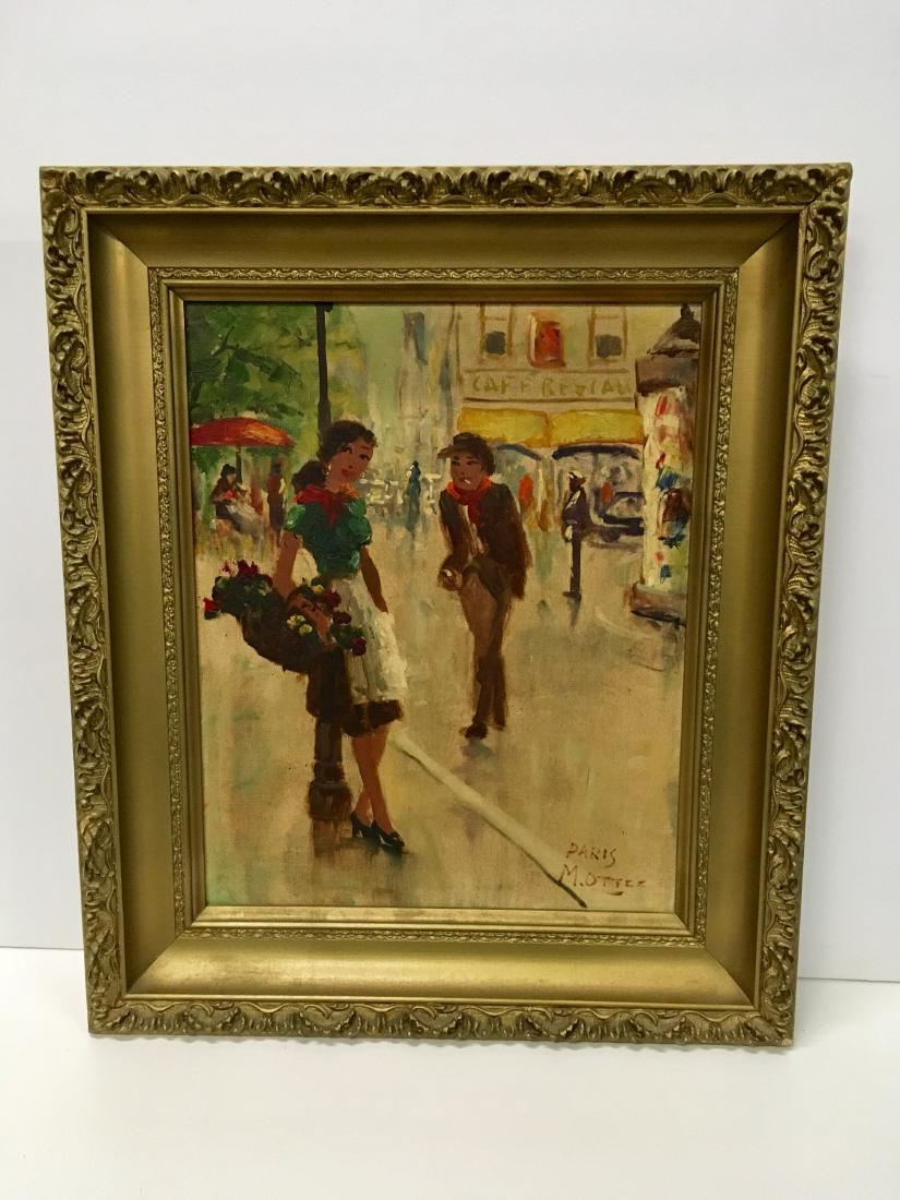 FRAMED OIL ON CANVAS PARIS M. OTTEE (1 of 8)