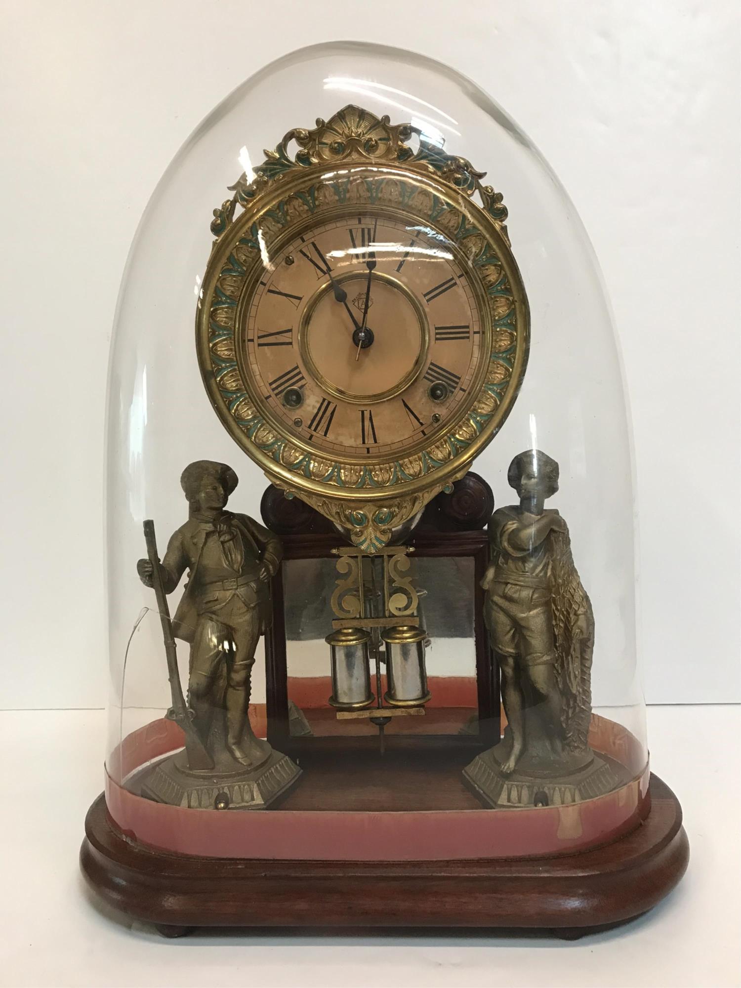 ANTIQUE ANSONIA CRYSTAL PALACE CLOCK WITH DOME Sep 19, 2019 Hampton