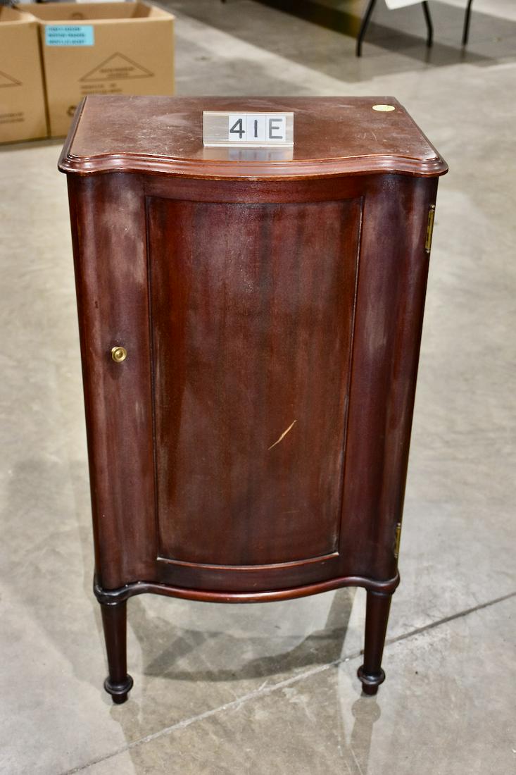 Mahogany Record or Piano Roll Cabinet: Bowed door cabinet