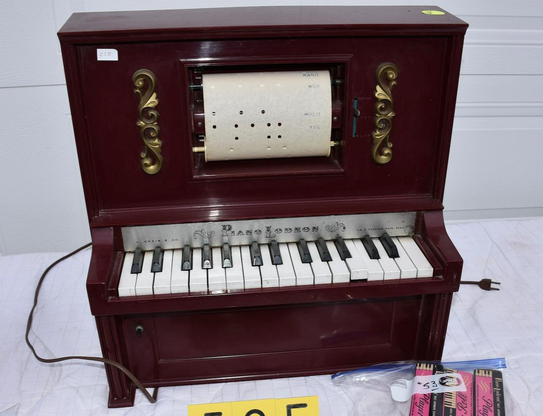 PianoLodeon Electric Child's Player Piano: 3 rolls included