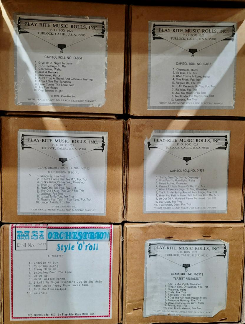6 "O" Nickelodeon or Orchestrion Rolls: 6 "O" Nickelodeon or Orchestrion Rolls