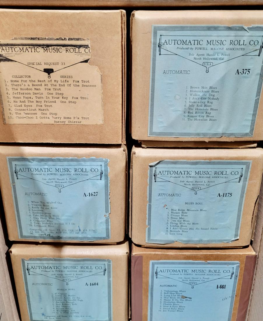 6 Type A nickelodeon or Orchestrion Rolls: 6 Type A nickelodeon or Orchestrion Rolls