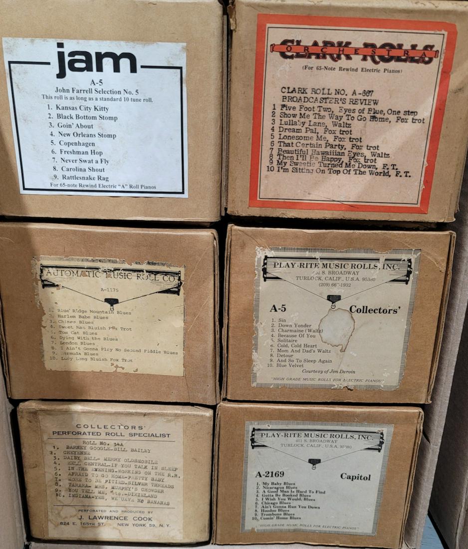 6 Type A nickelodeon or Orchestrion Rolls: 6 Type A nickelodeon or Orchestrion Rolls