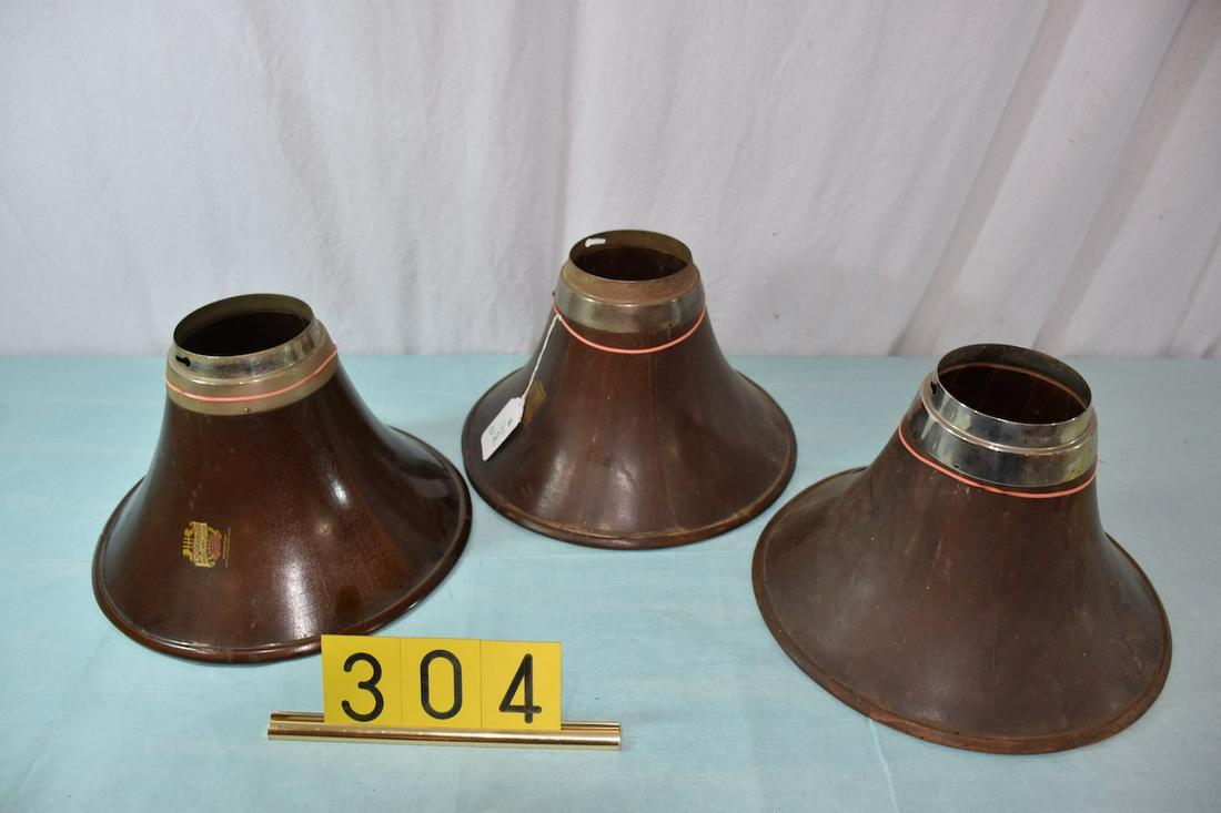 3 Mahogany Music Master Radio Amplifying wooden bells: Radio Speaker wooden bells