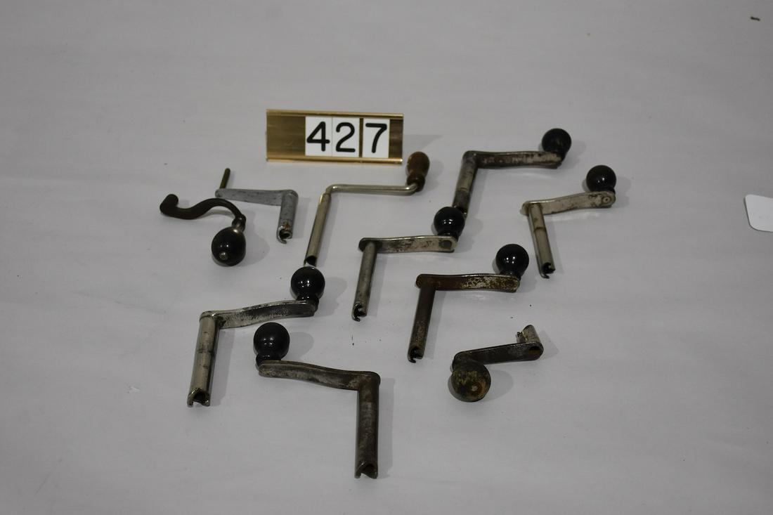 10 Columbia and misc. phonograph cranks: 10 Columbia and misc. phonograph cranks