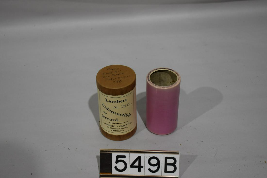 Pink Lambert Indestructible Cylinder Record: 798. Can't Fool All The People