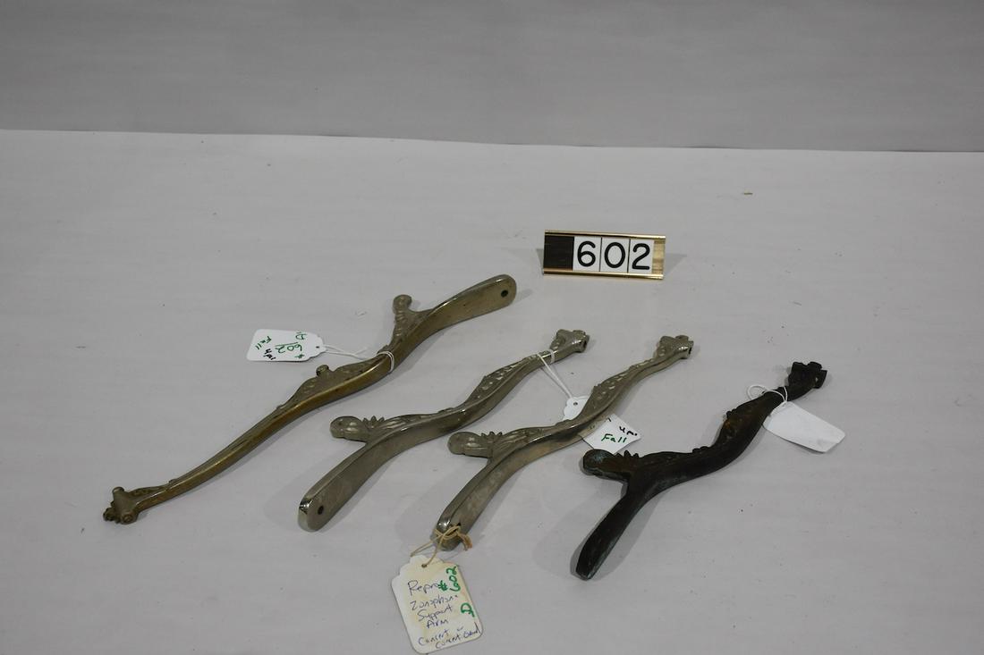 4 recast Zon-o-phone horn support brackets: 4 recast Zon-o-phone horn support brackets