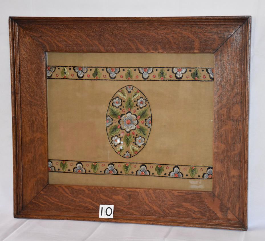 Embroidered Arts and Craft Pillow Case (1 of 2)