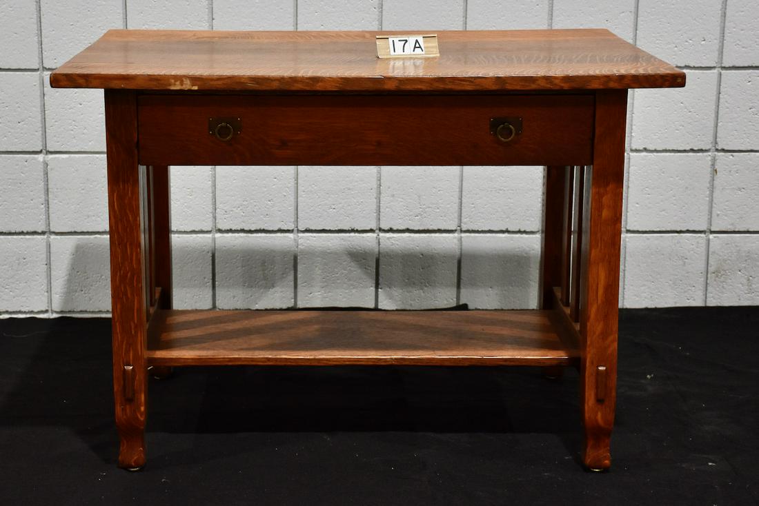 Stickkley Brothers Slat Side Library Table (1 of 3)