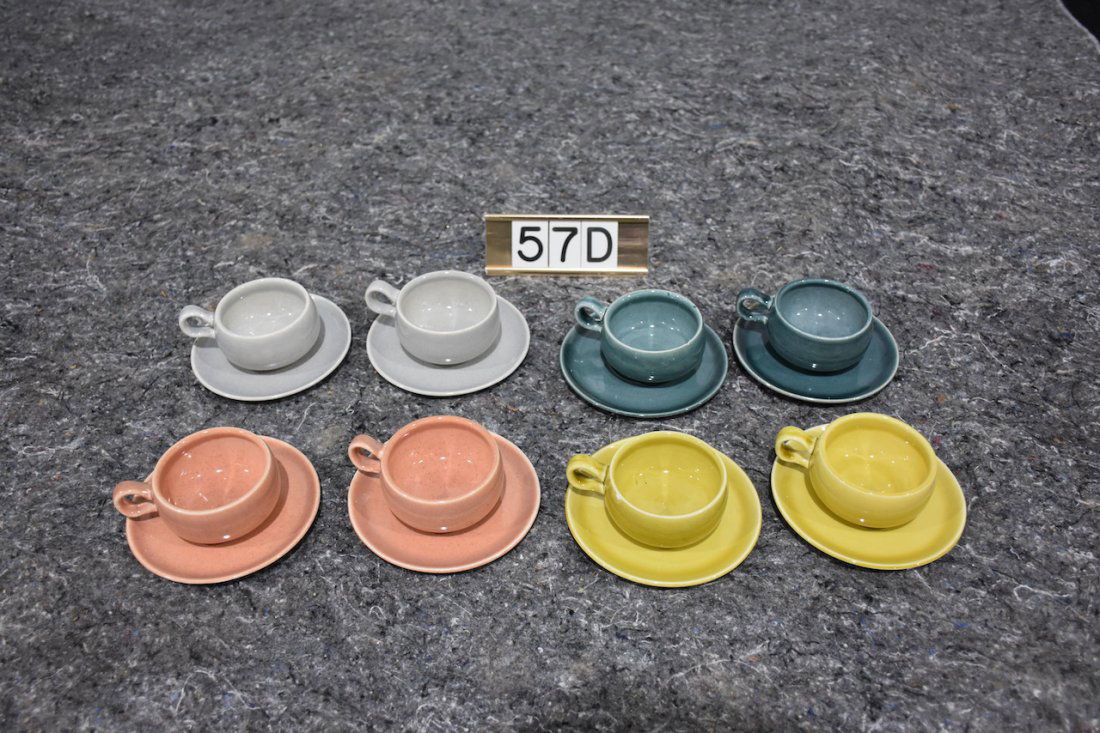 Set of 8 Russel Wright Cups & Saucers (1 of 2)
