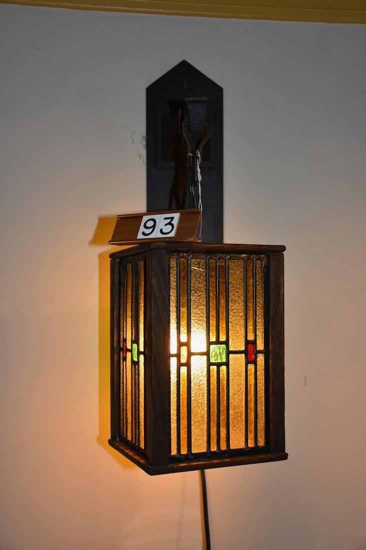 Hanging Stained and Leaded Glass Fixture (1 of 2)