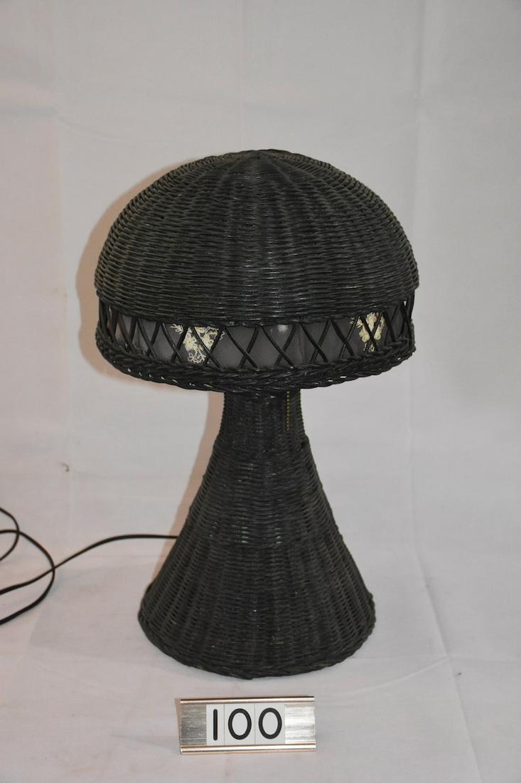Wicker table Lamp with matching shade (1 of 1)