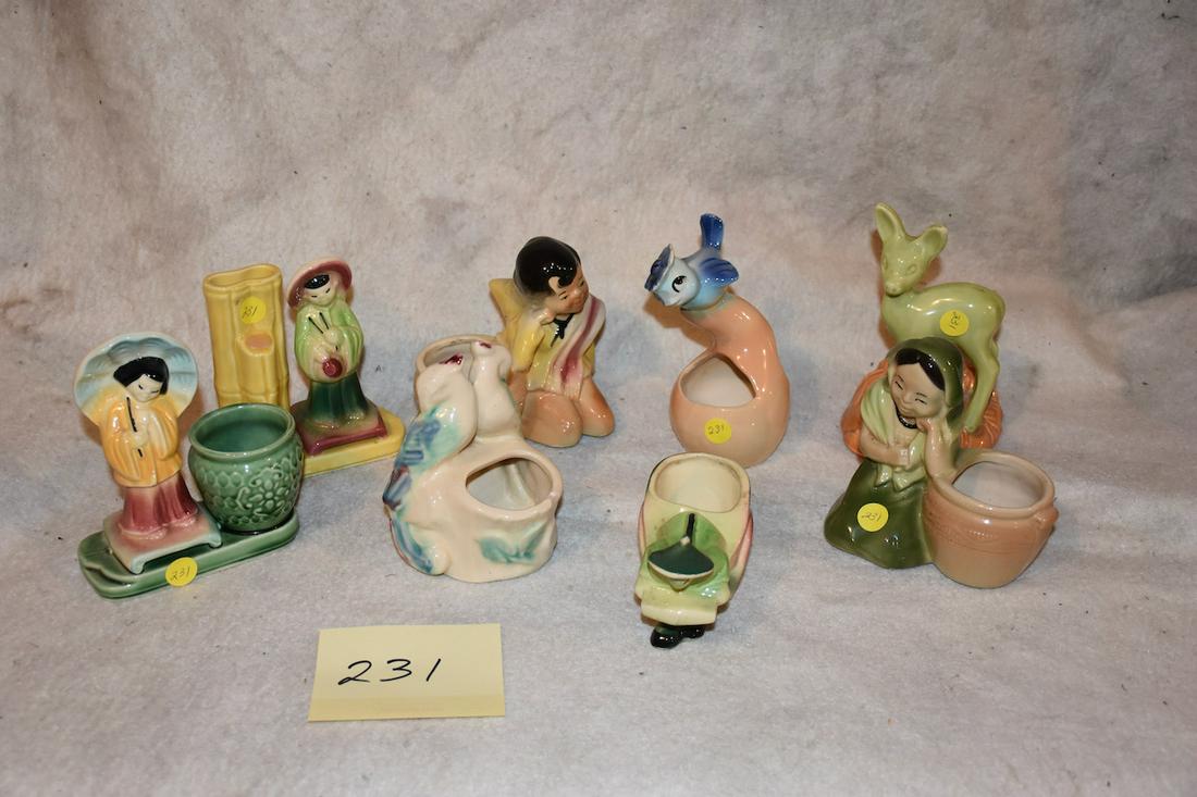 Grouop of 8 Shawnee Pottery Figural pieces (1 of 1)