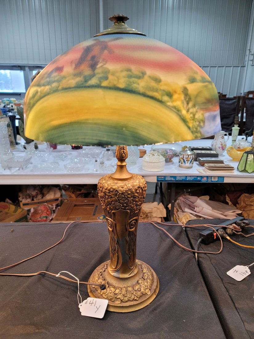 Windmill Reverse Painted Lamp (1 of 1)