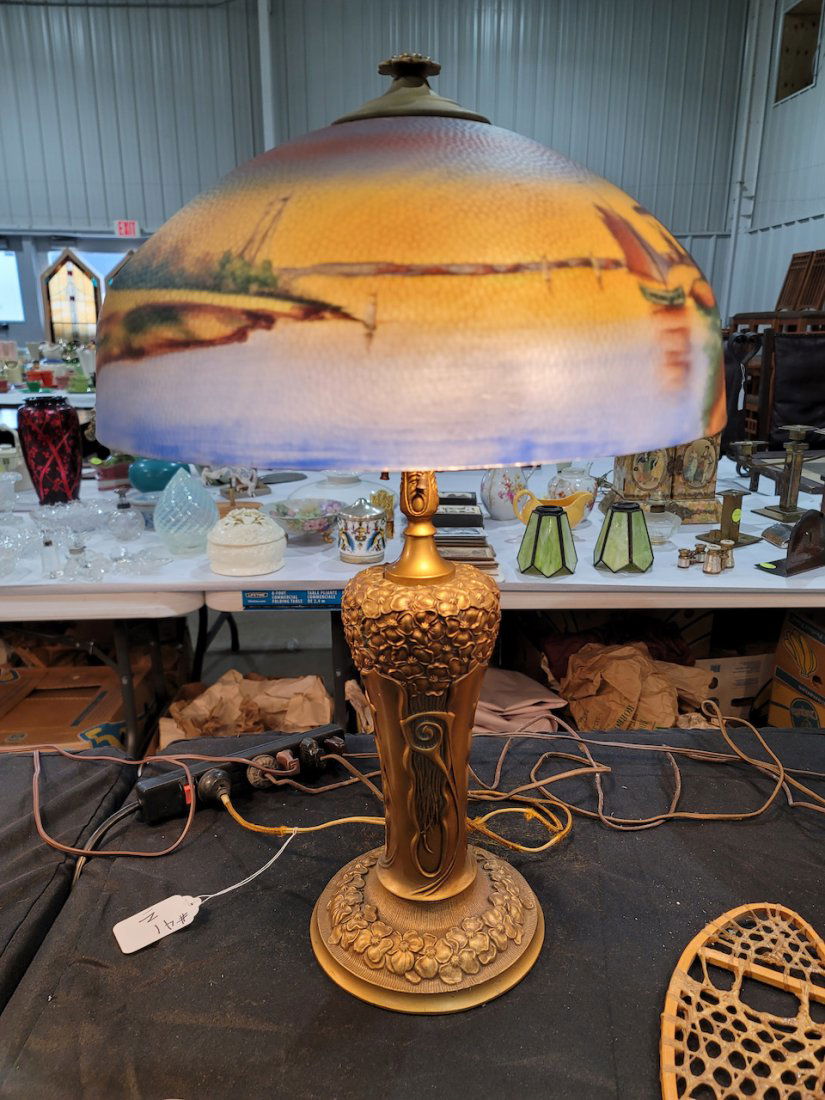 Windmill Reverse Painted Lamp (1 of 1)