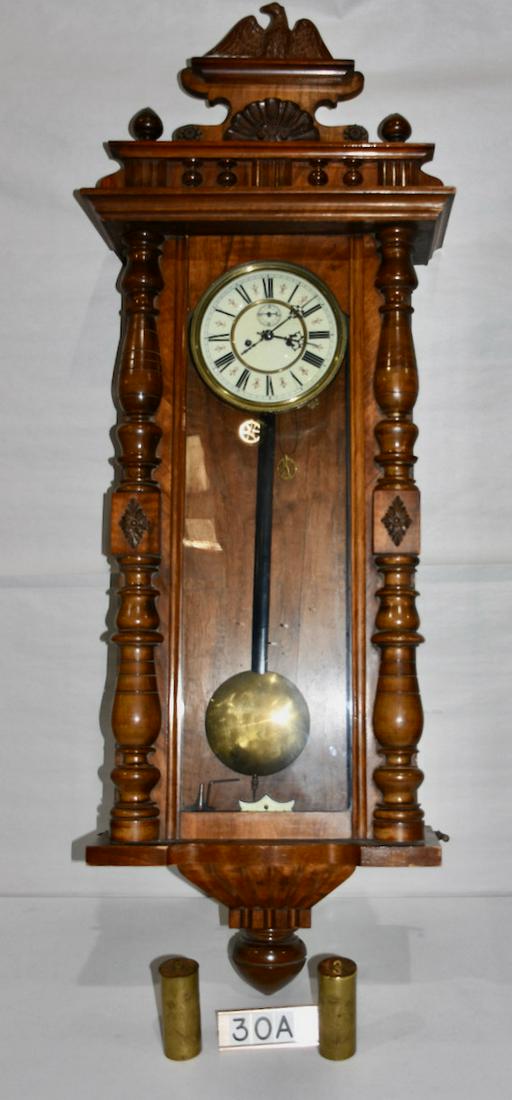 German 2 weight Regulator Wall Clock (1 of 3)