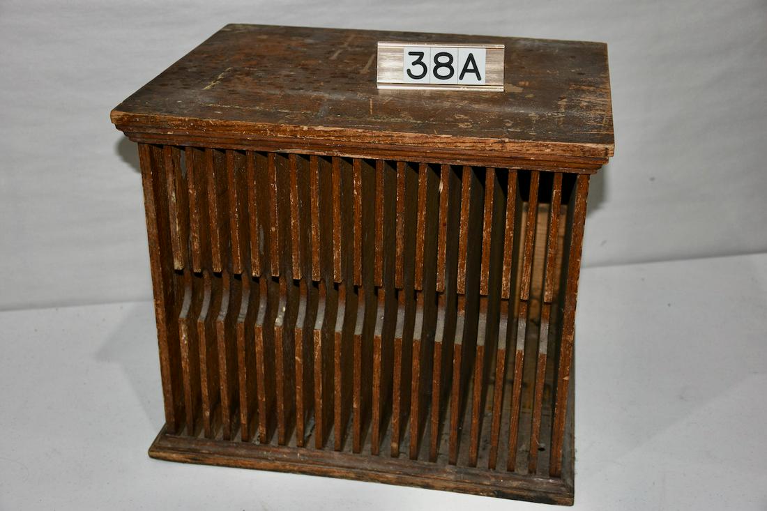 Oak Table Model Disc Rack (1 of 1)