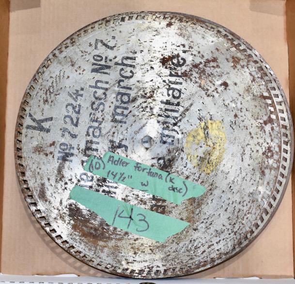 Adler/Fortuna Music Box Discs: 10 - 14-1/2" discs