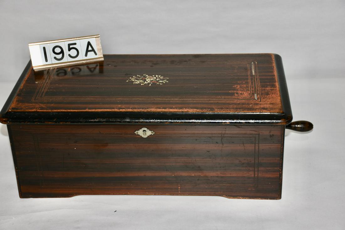 Swiss Cylinder Music Box: Mermod Freres Manufacturer. 5-1/2" cylinder. Plays well