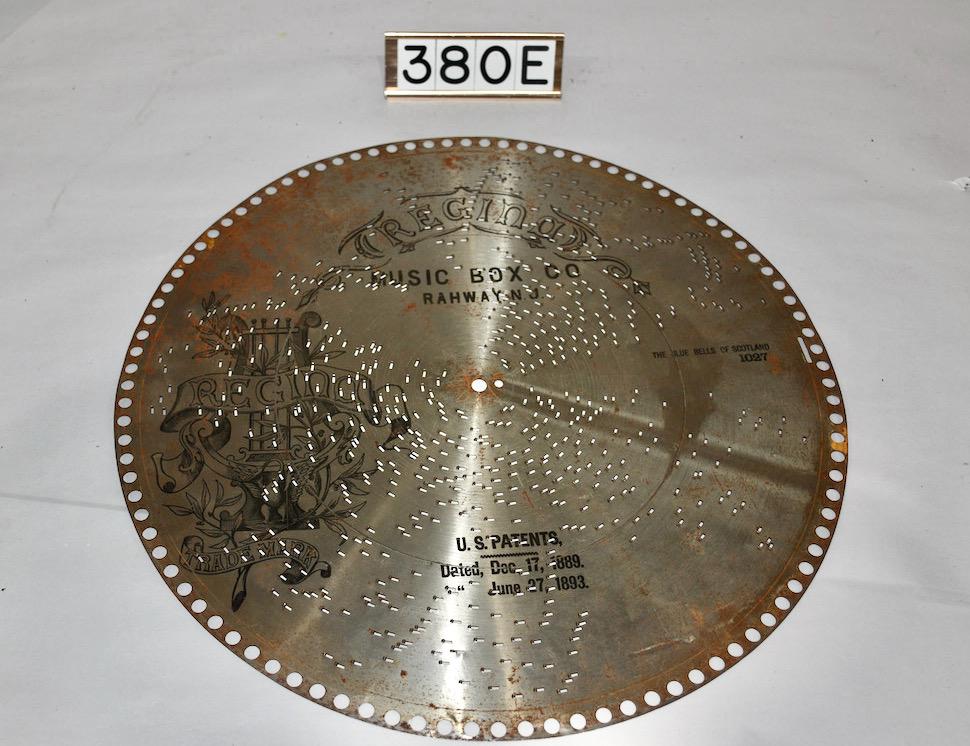 10 Regina 15-1/2" music box discs: 10 discs