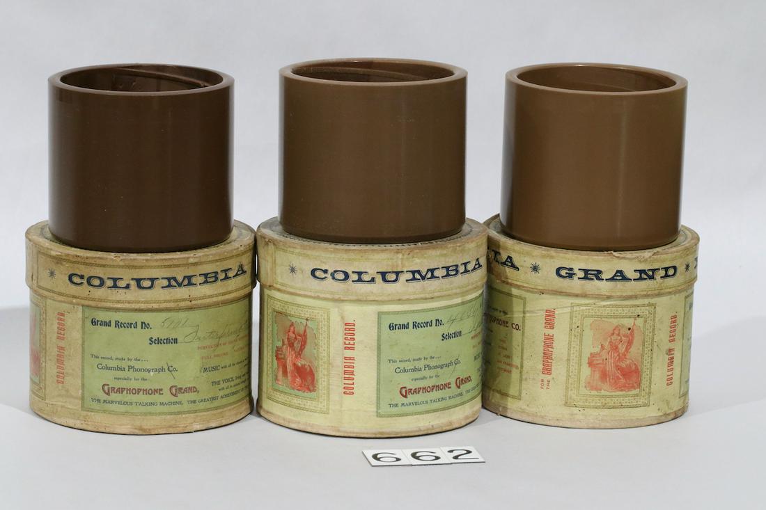 3 Brown Wax 5" Cylinder Records (1 of 1)