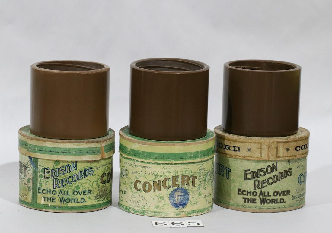 3 Brown Wax 5" Cylinder Records (1 of 1)