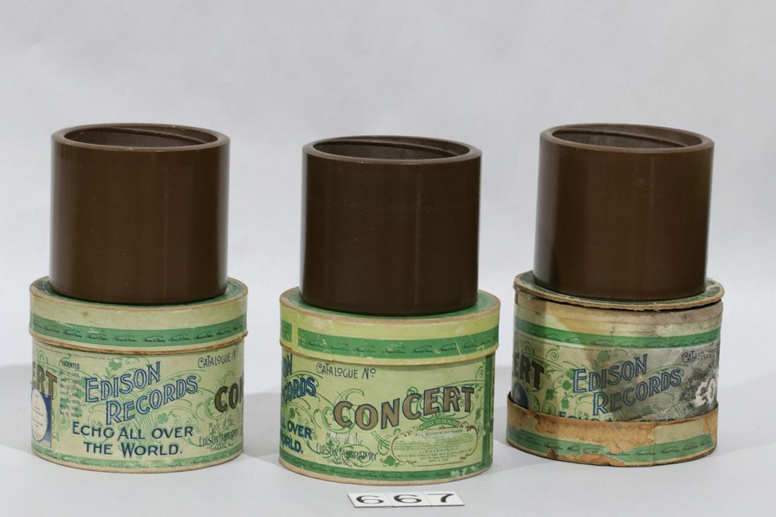 3 Brown Wax 5" Cylinder Records (1 of 1)