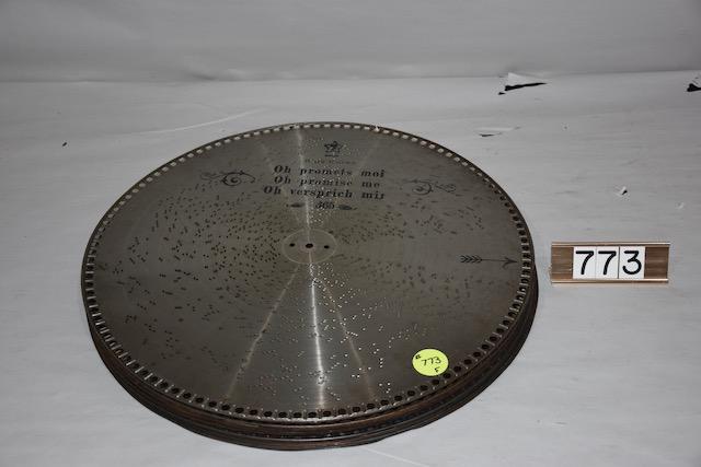 10 Mira 18-1/2" Music Box Discs: Very good condition