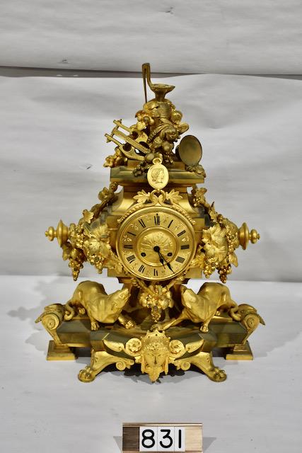 Excellent Cast Brass Figural Clock (1 of 4)