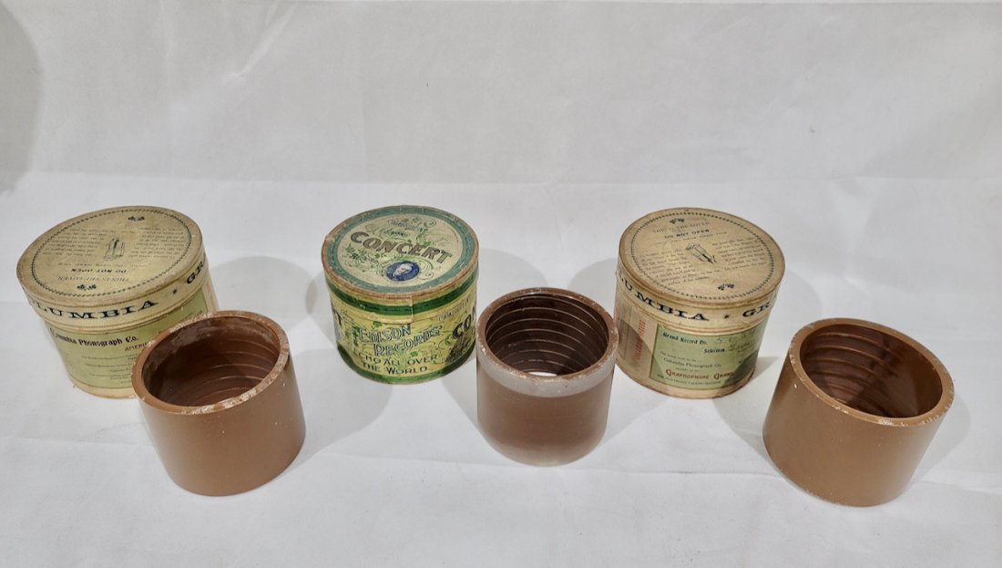 3 Brown Wax 5" Cylinder Records (1 of 1)