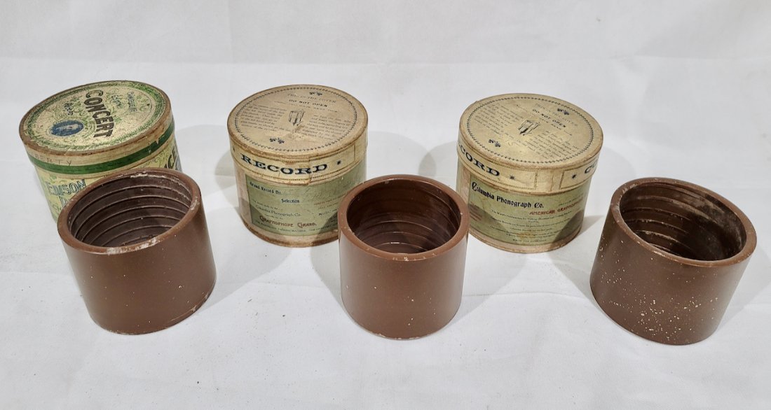 3 Brown Wax 5" Cylinder Records (1 of 1)