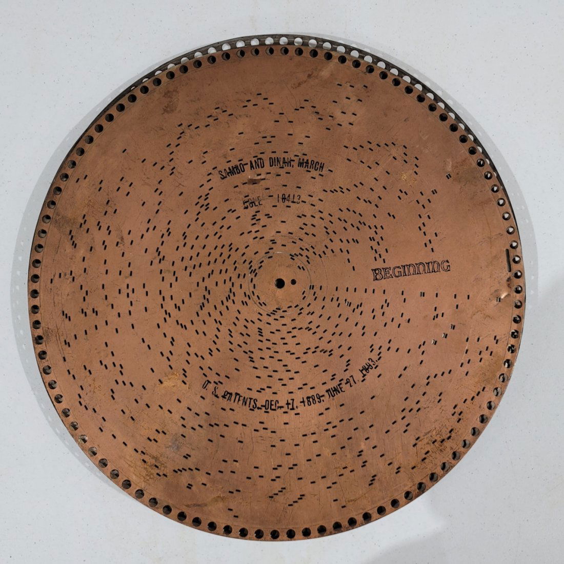 10 15-1/2" Regina Music Box Discs (1 of 1)