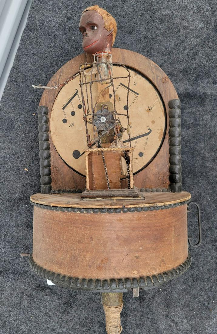 Rare Hand Crank Music Monkey Automaton (1 of 2)