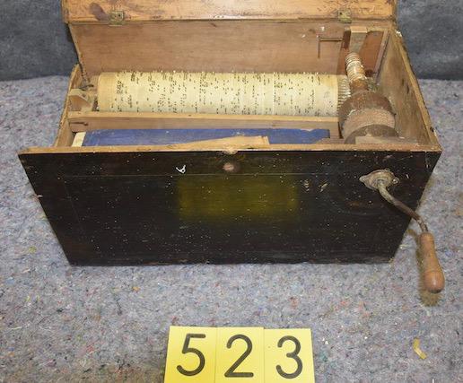 Wooden Barrel Organ: Early example. Needs work
