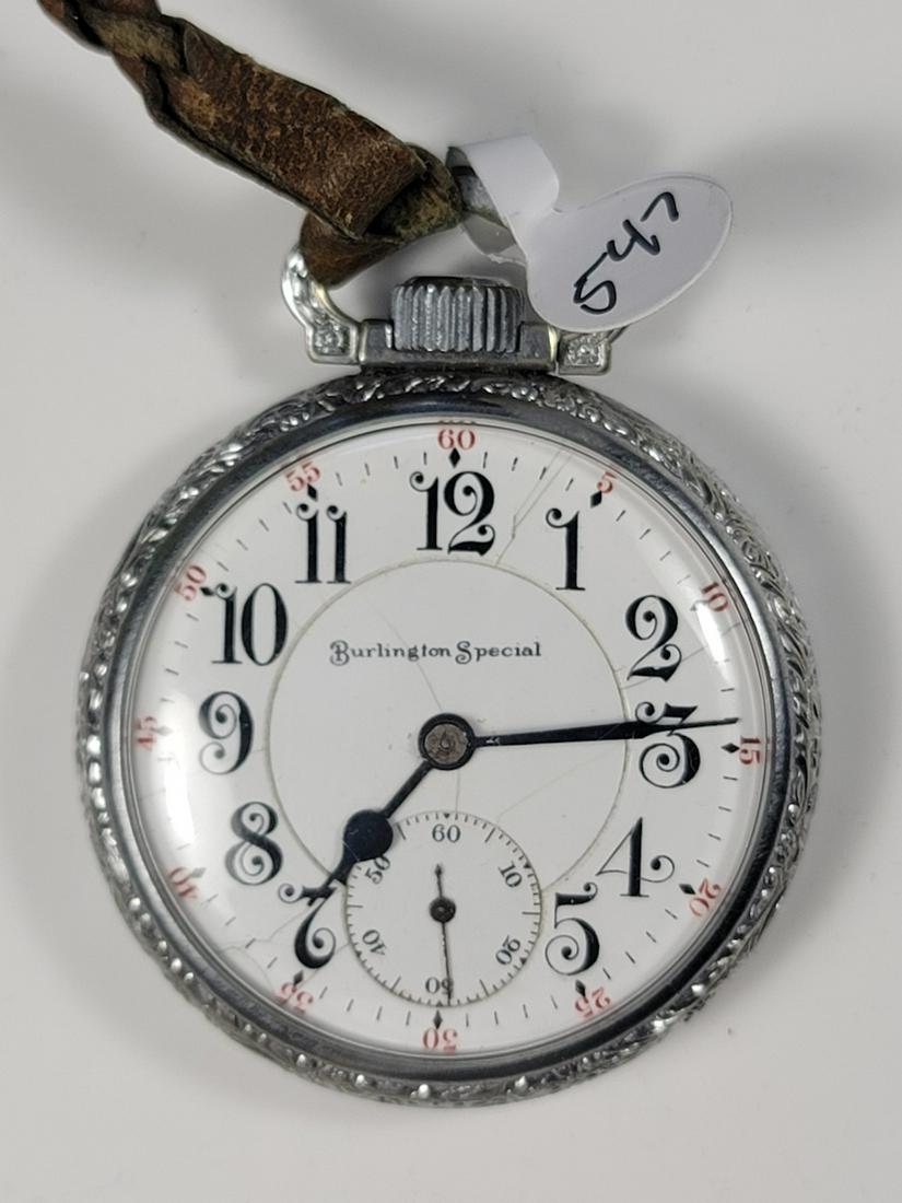 Burlington Special Open Face Pocket Watch (1 of 2)