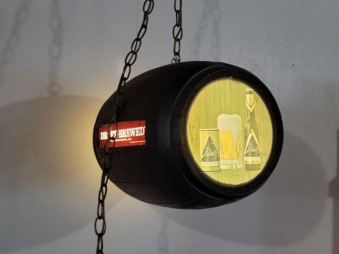 Blatz Beer Barrel Advertising Hanging Light (1 of 4)