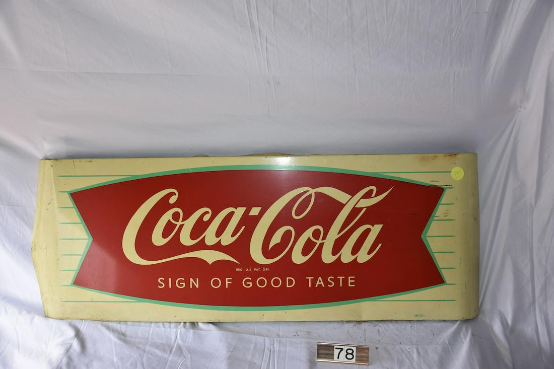Coca Cola Fishtail Bent End Sign (1 of 1)