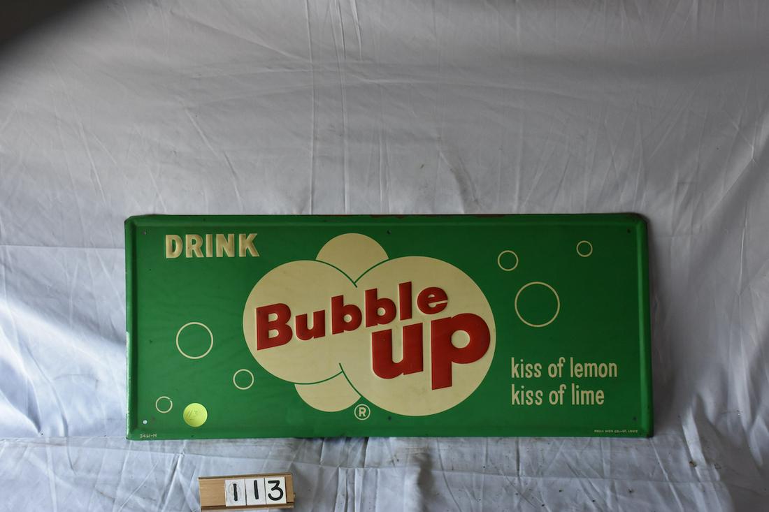 Drink Bubble Up tin Sign (1 of 1)