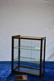 Counter Top display case: 2 glass shelves, 13" wide x 16" tall x 8" deep, 2 sliding doors on back