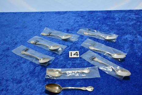 8 Towle Sterling Spoons: 232 grams total weight