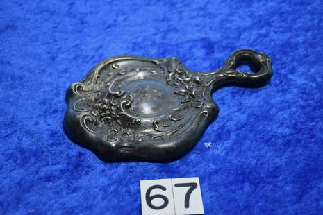 Victorian German Silver Ladies handmirror: Total weight with beveled mirror 258 grams