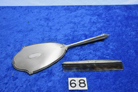 Comb and Mirror dresser pieces: Sterling . British